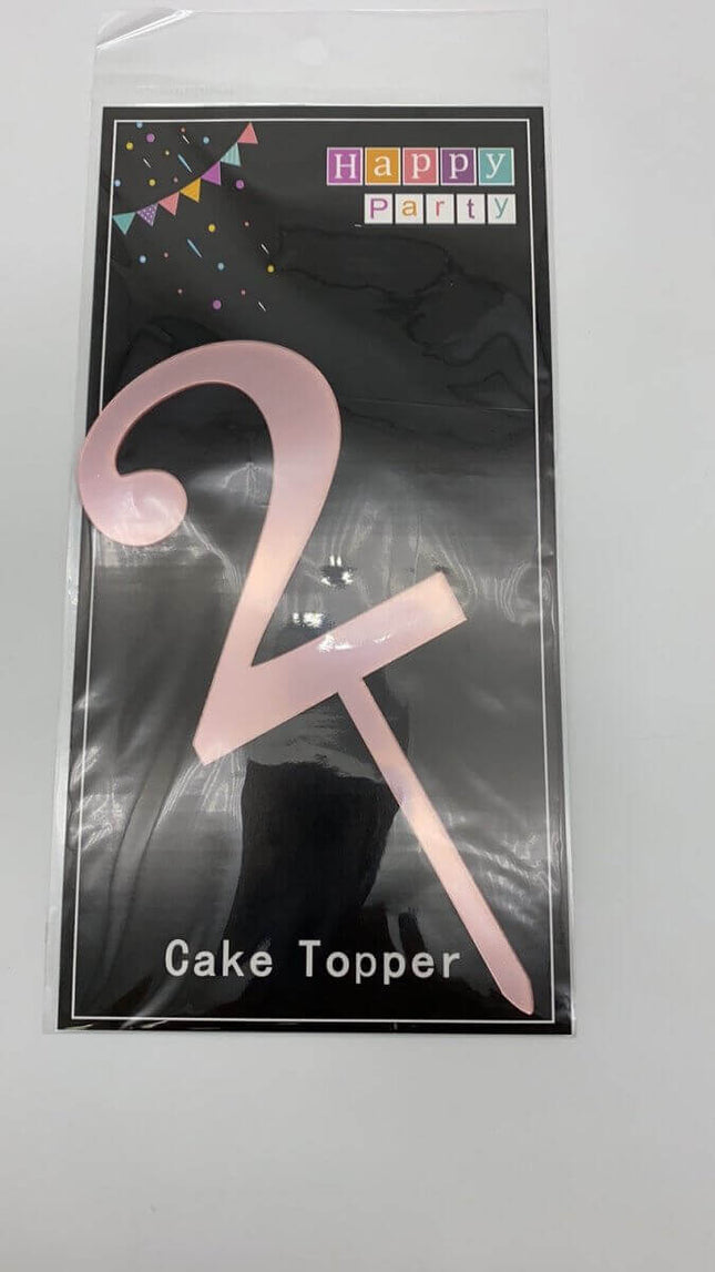Cake Topper Rose Gold #2 - SKU: - UPC:677545150929 - Party Expo