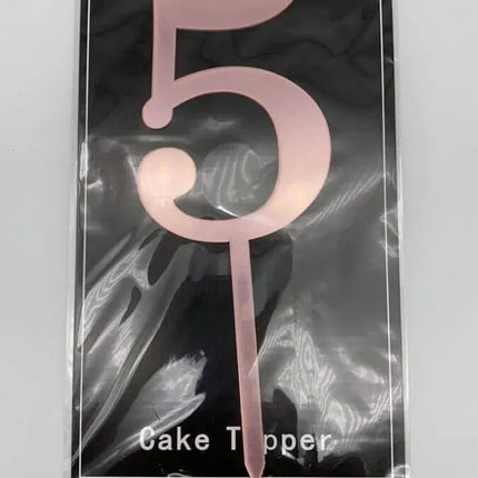 Cake Topper Rose Gold #5 - Party Expo