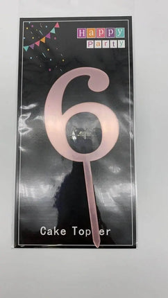 Cake Topper Rose Gold #6 - Party Expo