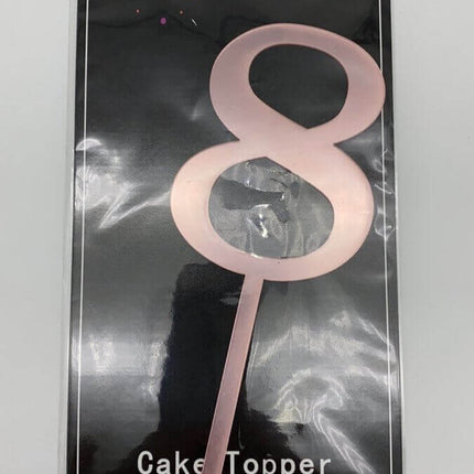 Cake Topper Rose Gold #8 - Party Expo
