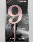 Cake Topper Rose Gold #9 - SKU: - UPC:677545150998 - Party Expo