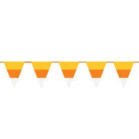 Candy Corn Paper Flag Banner - SKU:63472 - UPC:011179634729 - Party Expo