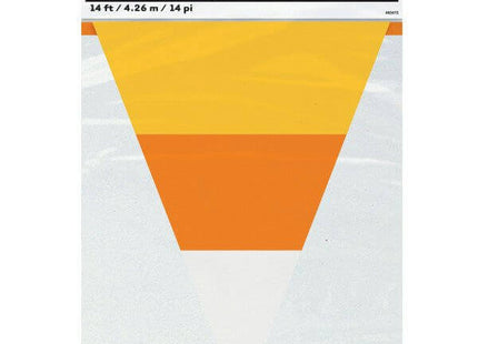 Candy Corn Paper Flag Banner - SKU:63472 - UPC:011179634729 - Party Expo