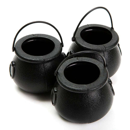 Plastic Black Candy Kettles - SKU:3L-25/715-P - UPC:887600091245 - Party Expo