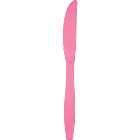 Candy Pink Plastic Knives - SKU:011348- - UPC:073525740294 - Party Expo