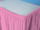 Candy Pink Plastic Tableskirt - SKU:011345- - UPC:073525740195 - Party Expo