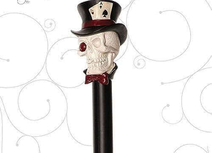 Cane- Skull withTop Hat - SKU:30802OS - UPC:843248161634 - Party Expo