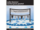 Cardboard Congratulations Cake Topper - SKU:62716 - UPC:011179627165 - Party Expo