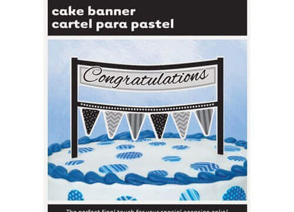 Cardboard Congratulations Cake Topper - SKU:62716 - UPC:011179627165 - Party Expo
