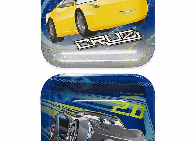 Cars 3 - 7" Square Plates (8ct) - SKU:541763.99 - UPC:013051726959 - Party Expo