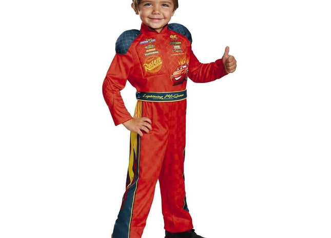 Cars 3 - Lightning McQueen Classic Costume - Toddler (4-6) - SKU:19875L - UPC:039897198774 - Party Expo