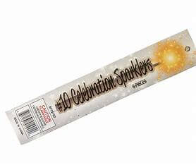 Celebration Sparklers - Gold - SKU:114-10GM-1500 - UPC:814161019920 - Party Expo