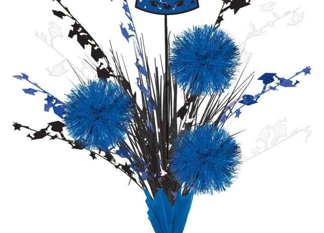 Centerpiece Grad Tinsel Burst - Blue - SKU:111152.105 - UPC:192937316283 - Party Expo
