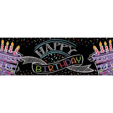 Chalk Birthday Giant Party Banner - SKU:295971 - UPC:039938217921 - Party Expo