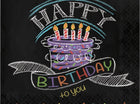 Chalk Birthday Lunch Napkins - SKU:665971 - UPC:039938217853 - Party Expo