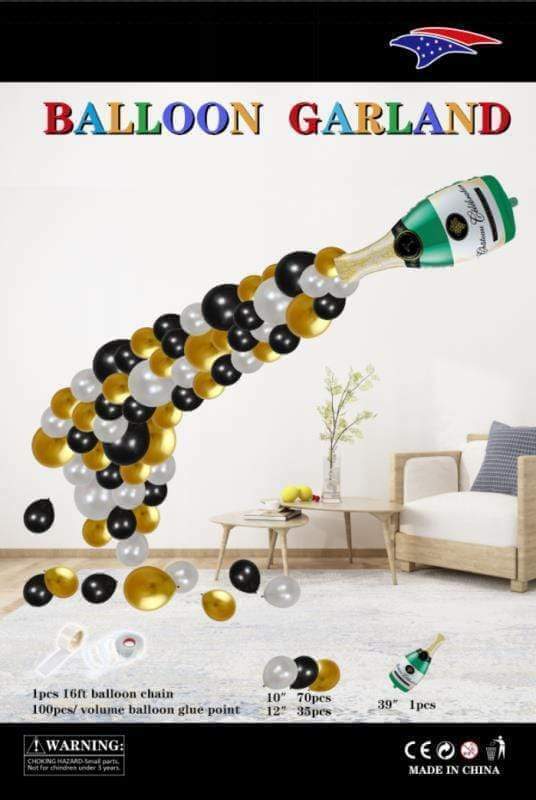 Champagne Balloon Garland Kit - SKU: - UPC:677545147608 - Party Expo