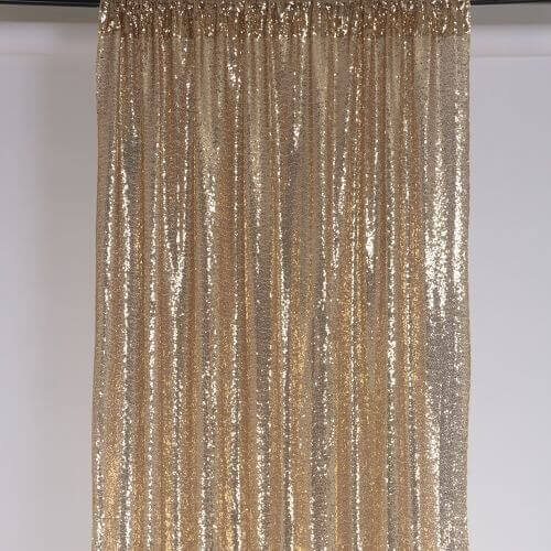 Champagne Sequin Curtain Backdrop - SKU: - UPC: - Party Expo