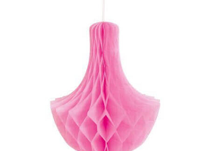 14" Paper Chandelier Decoration - Hot Pink - SKU:62967 - UPC:011179629671 - Party Expo