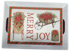 Christmas Melamine Tray with Handles - SKU:XOV996 - UPC:677916868019 - Party Expo