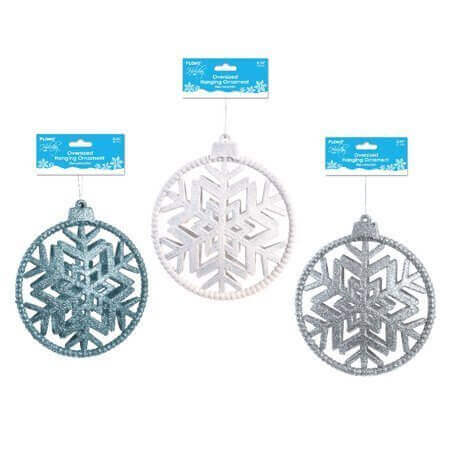 Christmas Snowflake Ornament (1ct) - SKU:XO3180 - UPC:677916863199 - Party Expo