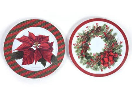 Christmas Traditional Round Plate (1 count) - SKU:XO995 - UPC:677916868002 - Party Expo