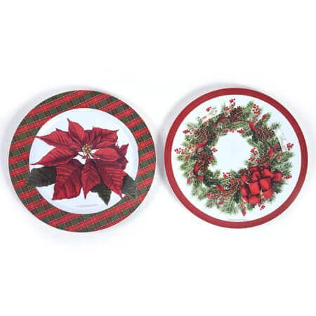 Christmas Traditional Round Plate (1 count) - SKU:XO995 - UPC:677916868002 - Party Expo
