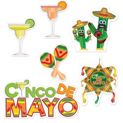 Cinco De Mayo Cutouts - SKU:54957 - UPC:034689027133 - Party Expo