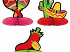 Cinco De Mayo Fiesta Mini Honeycomb Table Centerpiece (3ct) - SKU:308900 - UPC:048419602859 - Party Expo