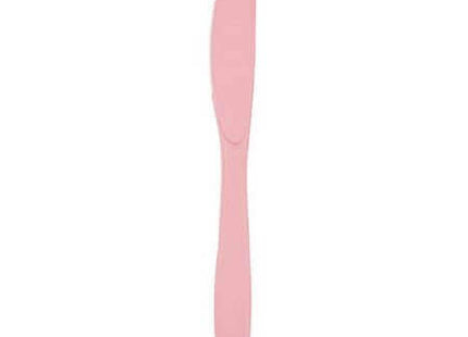 Classic Pink Plastic Knives - SKU:010577- - UPC:073525109381 - Party Expo