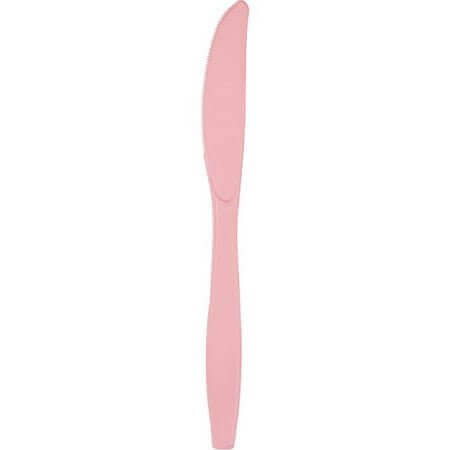 Classic Pink Plastic Knives - SKU:010577- - UPC:073525109381 - Party Expo