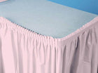Classic Pink Plastic Table Skirt - SKU:010016- - UPC:073525025834 - Party Expo