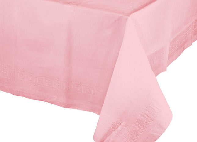 Classic Pink Tissue-Ply Table Cover 54x108 - SKU:710129 - UPC:039938152956 - Party Expo