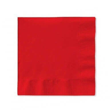 Classic Red Beverage Napkins - SKU:571031B - UPC:073525101835 - Party Expo