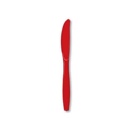 Classic Red Plastic Knives - SKU:010573- - UPC:073525109343 - Party Expo