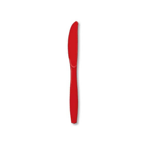 Classic Red Plastic Knives - SKU:010573- - UPC:073525109343 - Party Expo