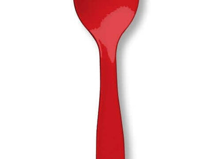 Classic Red Plastic Spoons - SKU:010553- - UPC:073525109190 - Party Expo