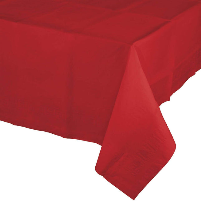 Classic Red Tis-Ply Tablecover 54x108 - SKU:711031 - UPC:073525104614 - Party Expo