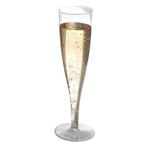 Clear 1 Piece Champ Flutes 10 ct. Box - SKU:CHAMPBOX-6 - UPC:098382250106 - Party Expo