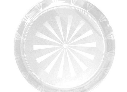 Clear 12in Round Trays - SKU:N12 - UPC:098382212227 - Party Expo