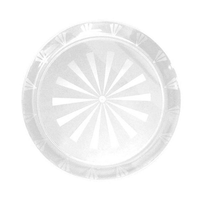 Clear 12in Round Trays - SKU:N12 - UPC:098382212227 - Party Expo