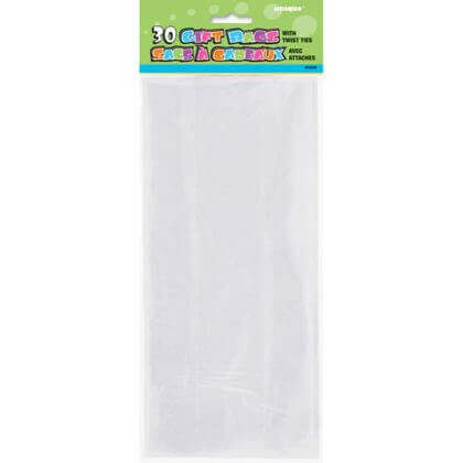 Clear Cello Bag - 30 count - SKU:62008 - UPC:011179620081 - Party Expo