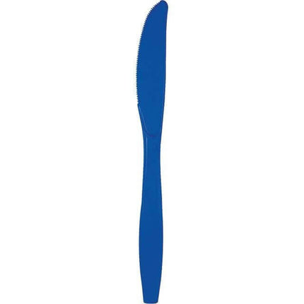 Cobalt Plastic Knives - SKU:10147 - UPC:039938247515 - Party Expo