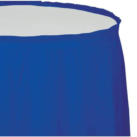 Cobalt Plastic Tableskirt - SKU:743147 - UPC:039938247959 - Party Expo