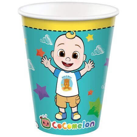 Cocomelon - 9oz Plastic Cups (8ct) - SKU:583258 - UPC:192937276624 - Party Expo