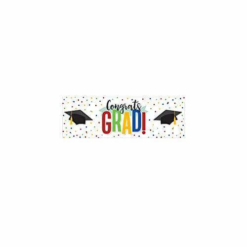 Colorful Graduation Party Banner - SKU:34-9676 - UPC:039938757373 - Party Expo