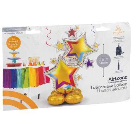 Colorful Star Cluster Airloonz - SKU:A4-2464 - UPC:026635424646 - Party Expo