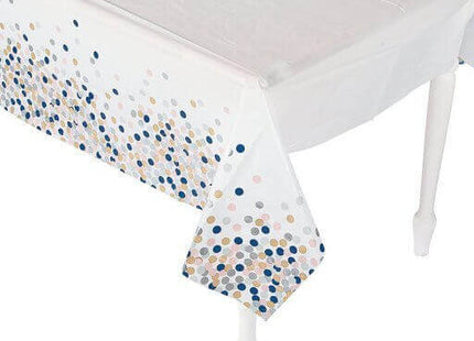 Confetti Design Plastic Tablecover - SKU: - UPC:889070631617 - Party Expo