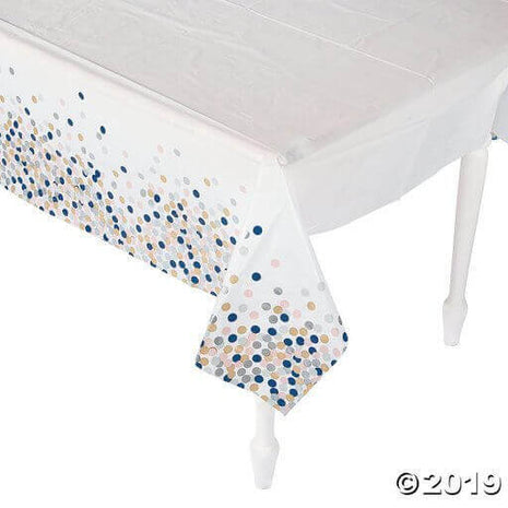 Confetti Design Plastic Tablecover - SKU: - UPC:889070631617 - Party Expo