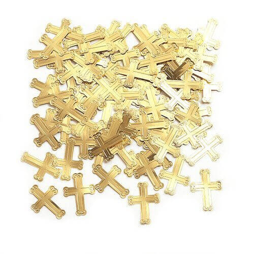 Confetti Gold Crosses - SKU:020207- - UPC:073525164151 - Party Expo