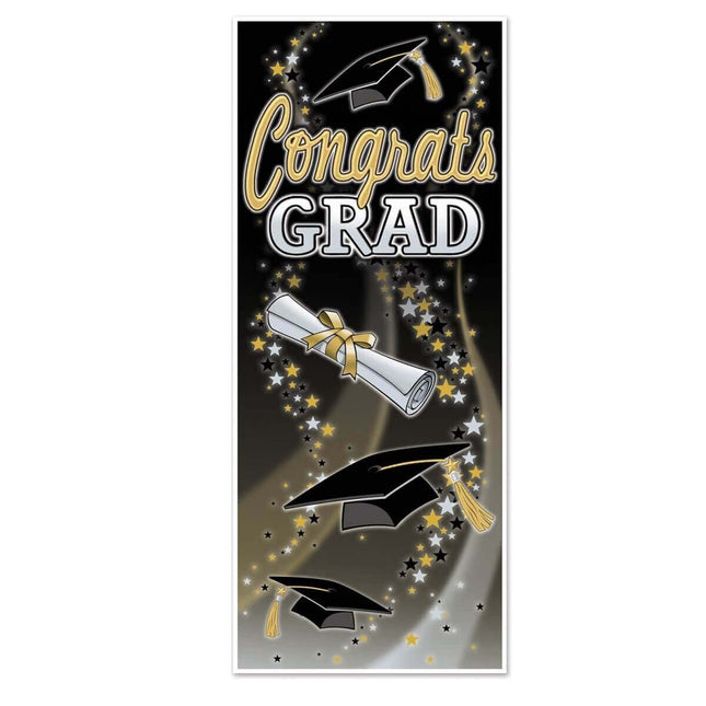 Congrats Grad Door Cover - SKU:53596 - UPC:034689096566 - Party Expo